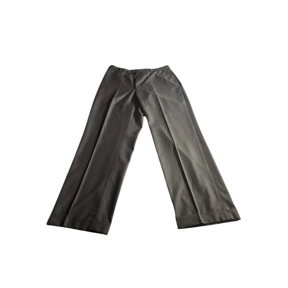 blair Underwood Mens Black Herringbone Dress Pants‎ 44 Long 39 Waist Polyester